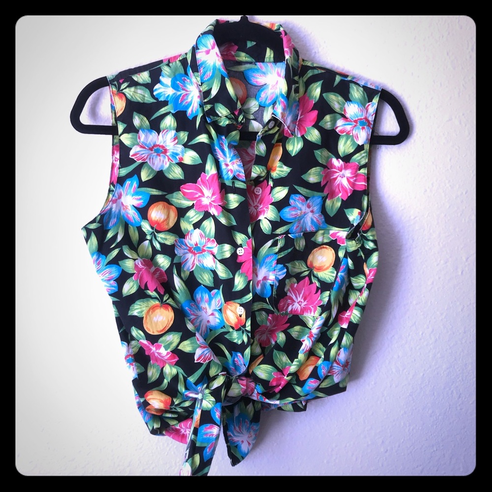 Vintage Hawaiian 🌺 Print Top